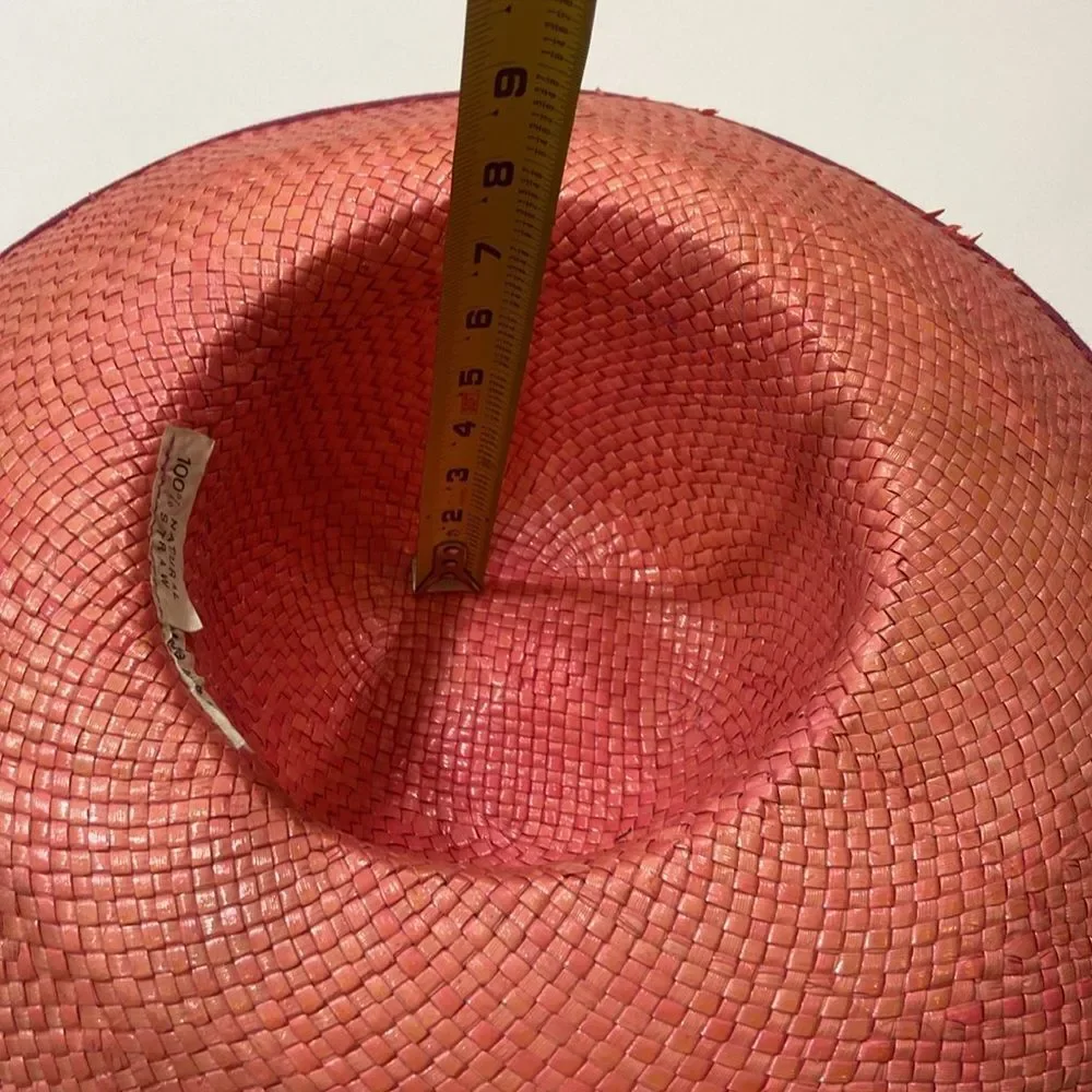 Chic Tan and Pink Wide-Brimmed Hat - Picture 9 of 16